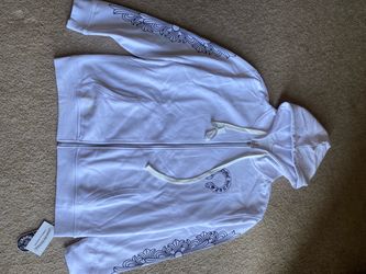 Chrome Hearts White Zip-Up