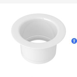 ROHL E xtended 2-1/2 in. Disposal Flange or Throat for Fireclay Sinks and Shaws Sinks in White