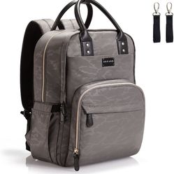 Diaper Bag Backpack with Stroller Straps, BBPARK - Multifunction Diaper Bags for Baby Boy Girl Waterproof Large Diaper Bag（Black, 17x13.5 x7.5 inches