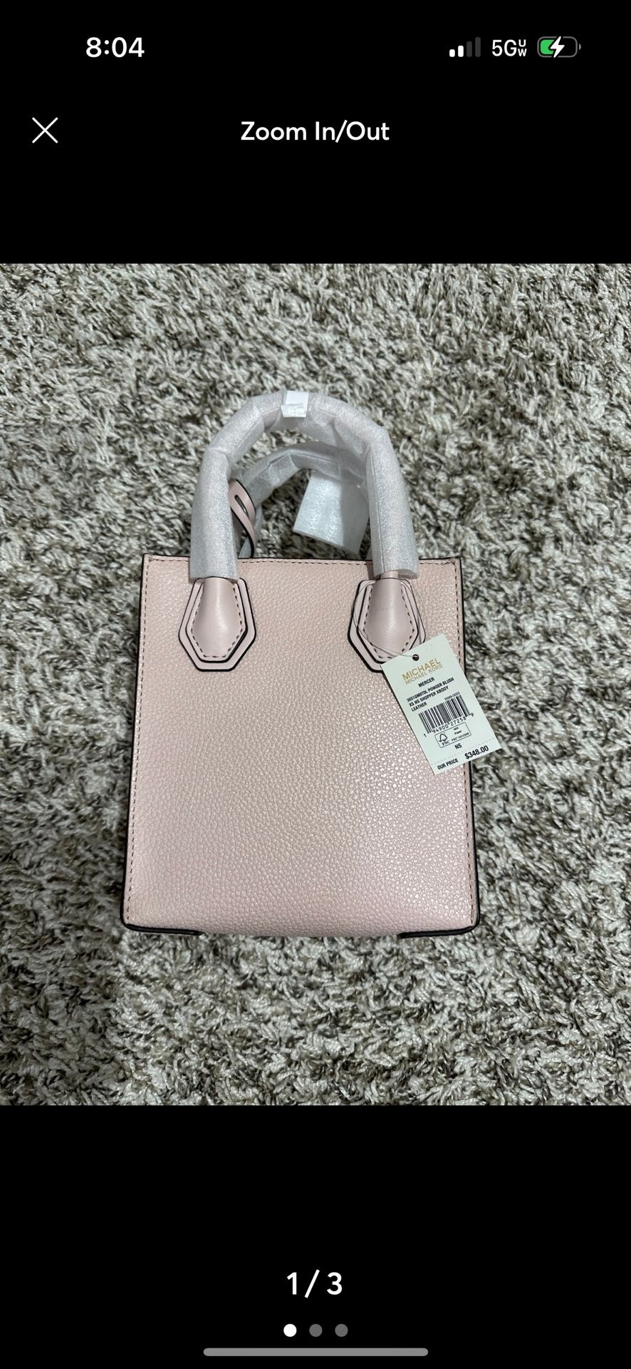 Michael Kors Light Pink Crossbody Purse Handbag