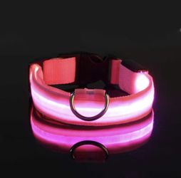 Led Collar For Dog Pink