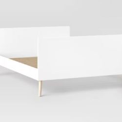 (BRAND NEW) White full size bed frame. 