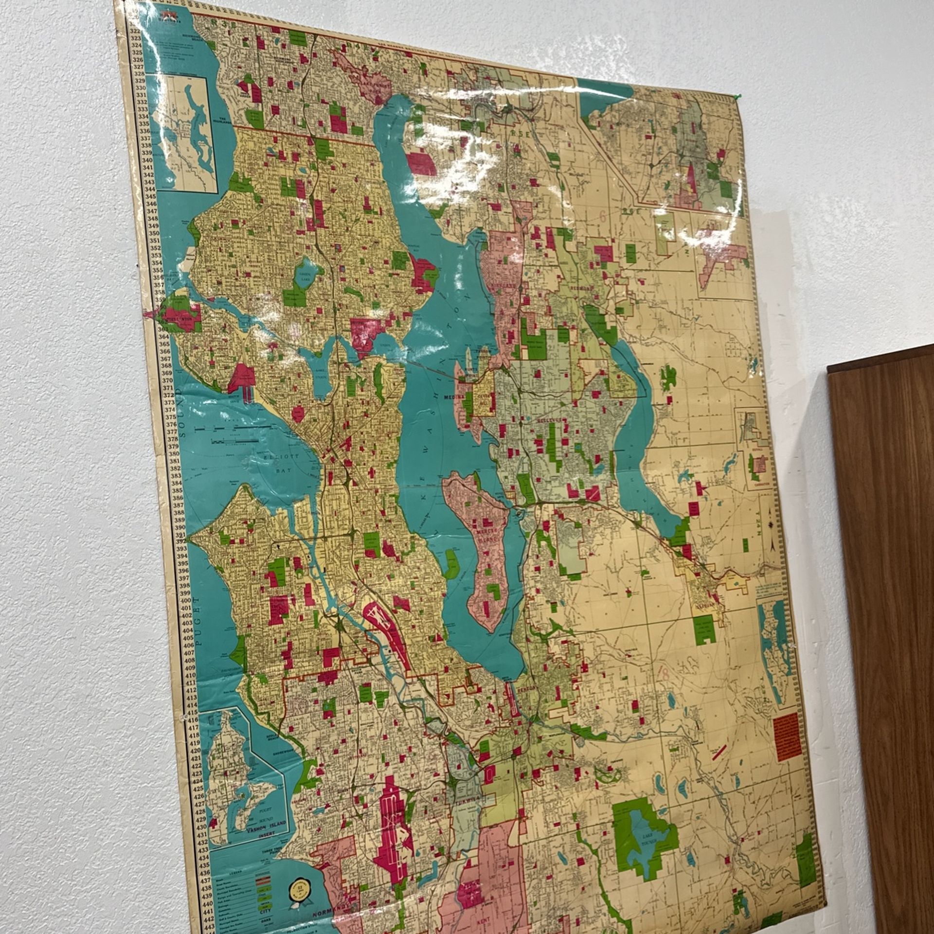 Vintage School Map Of Seattle