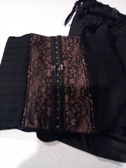 Western body suit with corset