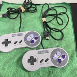Super Nintendo Official SNES 2 Lot Controller Authentic Original CLV-202 Tested