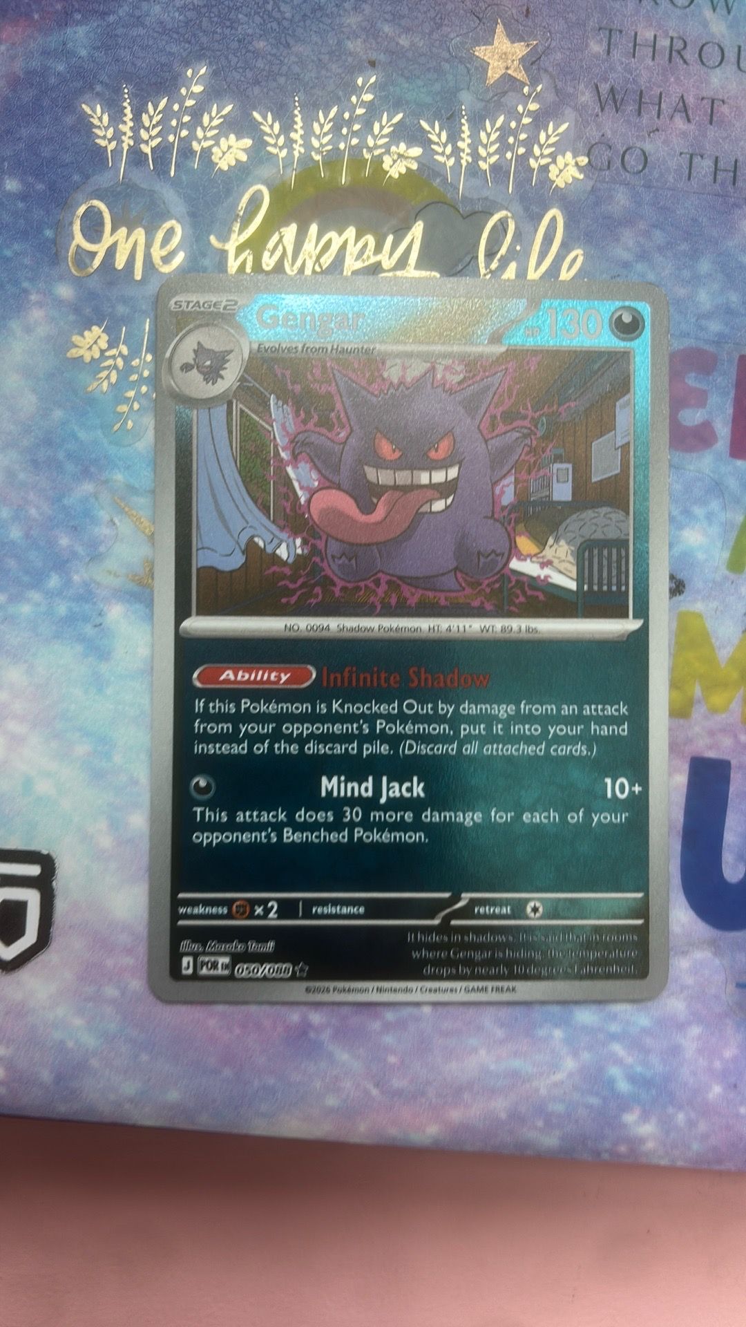 holographic gengar pokemon card TCG BREAKthrough Type ghost type pokemon card holographic