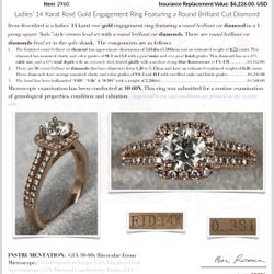 Ladies 14 Karat Rose Gold Engagement Ring