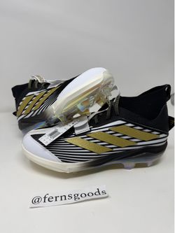 adidas Adizero Edge+ Cleats 'Core Black/Gold Metallic JQ7464 Men’s Size 12 & 8.5
