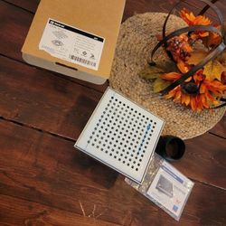 Neodrain 6-Inch Square Shower Drain with Removable Quadrato Pattern Grate,PVC Shower Drain Base and Rubber Gasket for Bathroom Floor Drain,