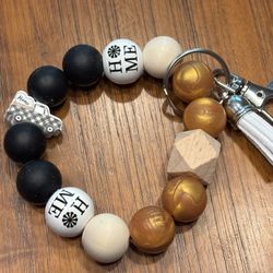Silicone Bead Bracelet Key Holder 