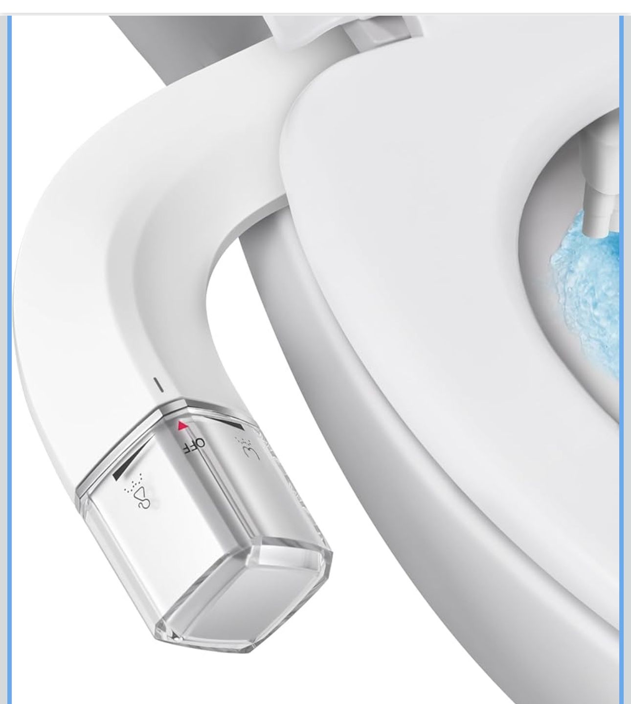 🔥Brand new🔥 Ultra-Slim Bidet Dual Mode Bidet Attachment for Toilet, Bidet Toilet Seat Attachment with Pressure Controls(Feminine/Posterior Wash),Eas