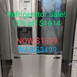 26cu Counter Depth French Door Refrigerator with External Water and Ice Dispenser 