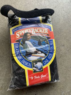 Nada Chair Sportbacker Portable Back Supporter for Seat Backs, Camping, Boating, Concerts - Convertible Pouch Bag (Black)