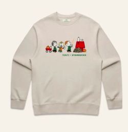 Peanuts x Starbucks Crewneck Sweater Sz Small