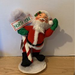Vintage 1989 Annalee Santa from the North Pole 12 inches B21