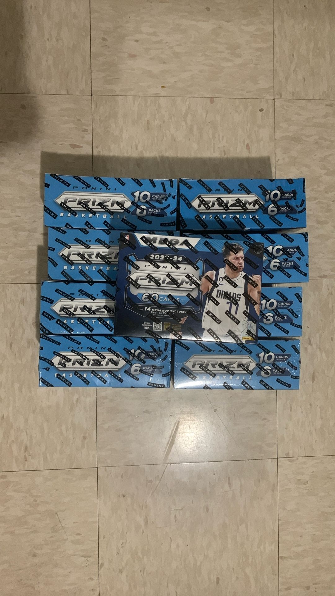 9x 2023-24 Panini Prizm Mega Box - Target Red Ice