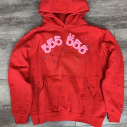 red 555 Sp5der Hoodie