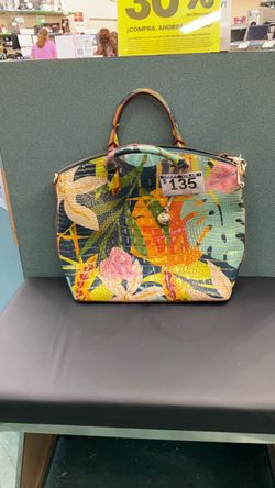 Tropical Print Structured Satchel Handbag