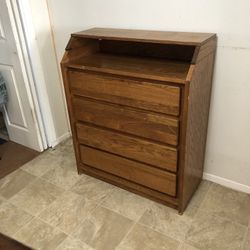 Vintage Solid Wood Nursery Dresser With Baby Changing Area. Or a Desk