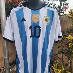 Argentina Home Messi Soccer Jersey 2023