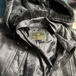 Oscar Pile Leather Jacket