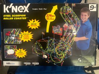 K'NEX Thrill Rides Steel Scorpion Roller Coaster 1035pc Motorized Set 9+