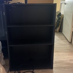 Three Shelve Bookcase Black