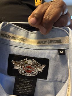 HARLEY DAVIDSON LADIES CHAMBRAY BUTTON UP ‘S’