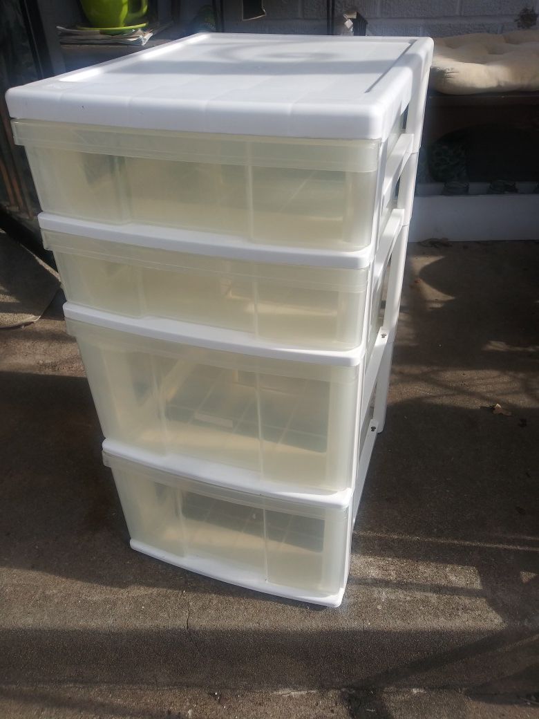 Plastic Storage Drawers 11.5"W 14.75"D 24"T