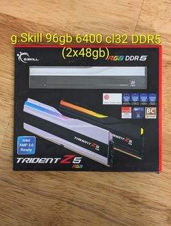 Gskill 96gb (2x48gb) DDR5 Memory TRIDENT Z RGBram 6400mhz CL32