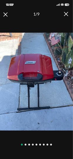 Coleman Portable red Coleman RoadTrip Sportster Propane Gas Grill.