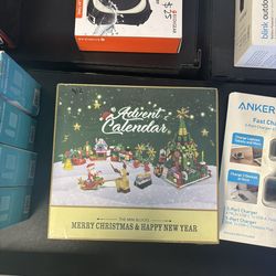 Advert calendar for merry Christmas and happy New Year’s Eve mini blocks