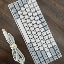 Akko 3084 Mechanical Bluetooth Wireless Keyboard Gateron White Switches Like New
