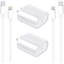 [Apple MFi Certified] iPhone 12 13 Fast Charger, 2 Pack Matsusho 20W USB C Power Delivery Wall Charger Plug with 2 Pack 6.6FT USB C to Lightning Cable