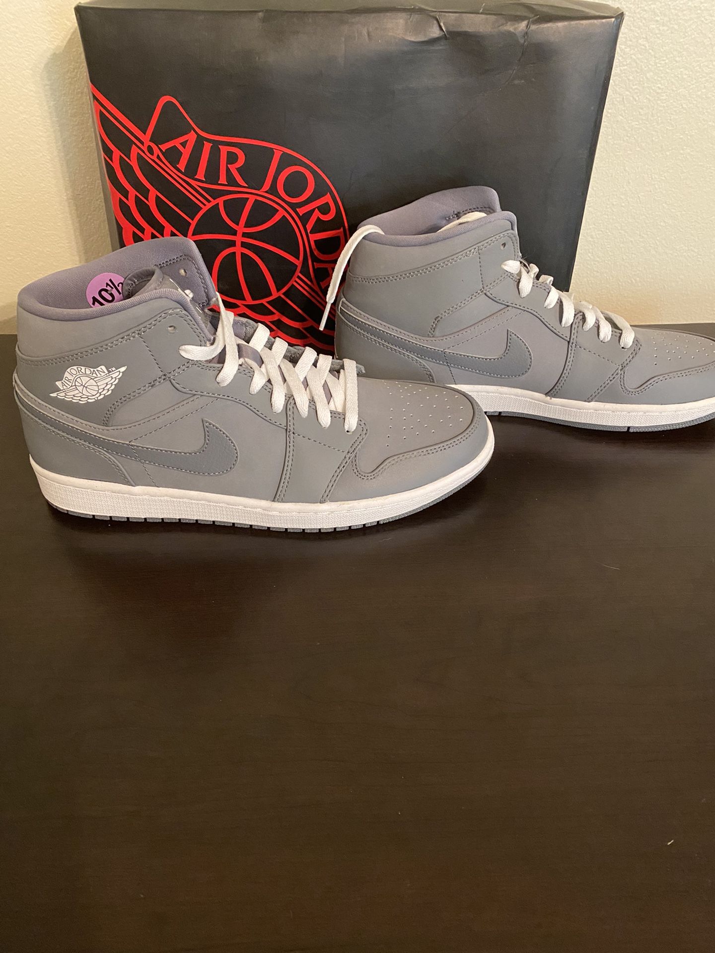 Air Jordan 1 Grey Whites. Size 10.5