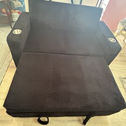 Convertible Sofa Bed With USB Port And Cup Holder 