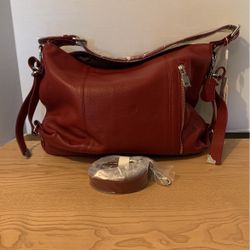 Heshe Vintage purse genuine leather color wine vintage  A5