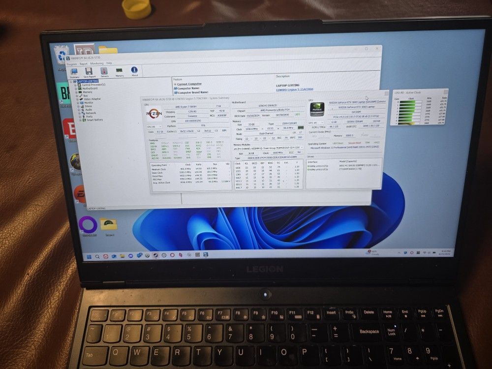 Lenovo Gaming Laptop 5800h/3060/32gb Ram