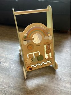 PolarB Wooden Baby Walker Activity Center