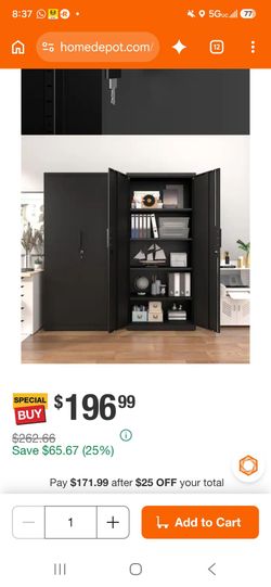 Steel storage cabinet
