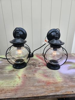 Two wall mount lights