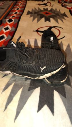 Puma Black Mesh Low-Top Sneakers