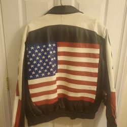 Nice Like New Worn 1x Men's USA 🇺🇸 Leather Jacket Size Lg 