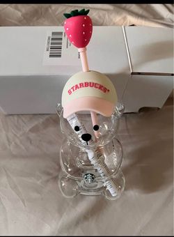 Strawberry Starbucks glass bear