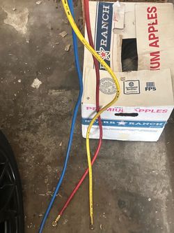 HVAC  R134 R12 R22 R504 MANIFOLD GAUGE SET WITH 3 hoses for charging testing