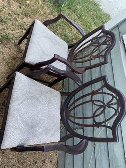 Stunning Dark Brown Wooden Chairs