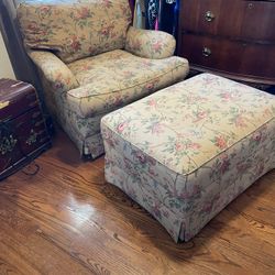 Two Chairs And Ottoman 
