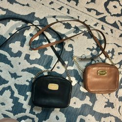 (2) Michael Kors Purses - crossbody - black & beige