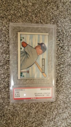 1951 Bowman Mickey Mantle RC Graded PSA 5 Baseball Card