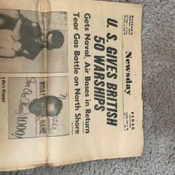 Old 1940’s News Paper From Long Island (Newsday) For Sale